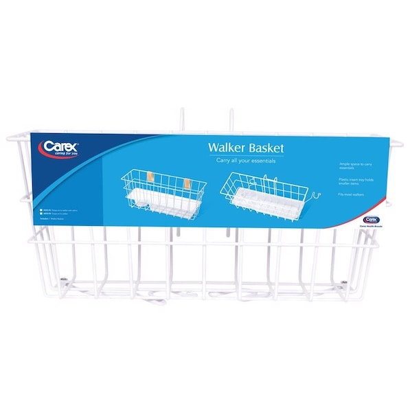 Carex Health Brands White Walker Basket Steel 7 in. H X 16.5 in. L FGA83000 0000 - main